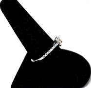 Dazzling 14K White Gold Approx 0.26CTX Yellow and White Diamond Ring