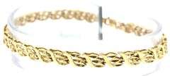 Tasteful 14K YG Diamond Cut Link Bracelet