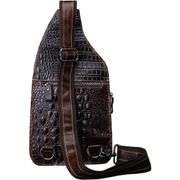 Crocodile Leather Sling Bag Crossbody Travel Bag
