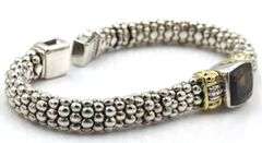 Lagos 2 tone smokey quartz bracelet