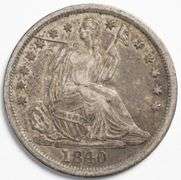1840-P Seated Liberty Silver Half Dime Extremely Fine (XF) | Early Philadelphia Issue