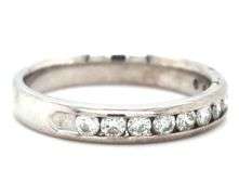 14kt White gold 0.55ctw channel set diamond band