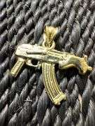 10K Yellow Gold Uzi Machine Gun Pendant