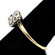Lovely 14K Yellow Gold Approx. 0.28CTW Solitaire Diamond Ring