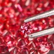 Vibrant color! Diamond cut! 2.90ct hot red Sapphire set!