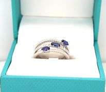 Darling 0,66CTW Tanzanite & Diamond Ring in Sterling Silver