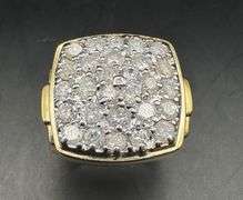 10K Yellow Gold Men Diamond Ring of 2ct