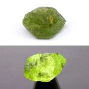 Rare 25.84ct uncut untreated green Grossular Garnet!