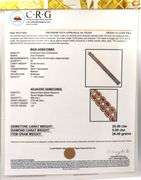 Enamoring Brand New European 20.00CTW Oval Faceted Ruby &  5.00CTW Diamond Bracelet in 14K Yellow Go
