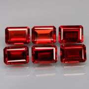 This is premium natural color! 7.64ct cherry red Garnet set!