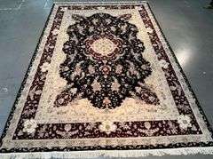 Magnificent Silk &Wool Tabriz Rug 9.6x14