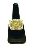 Men's 7.25 Cttw Lab Simulated Diamond 14 Kt Gold Plated Ring