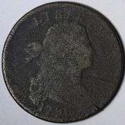 1796 Draped Bust Large Cent G-1 Poor Heavy Wear, Corrosion, Rim Chip