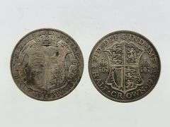 1923 & 1933 Great Britain Half Crown, Silver
