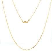 Practical 14K YG Cable Link Necklce