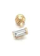 14kt Yellow gold CZ belly ring