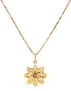Unusual 14K YG Snowflake Pendant on Necklace