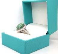 Enamoring 7.44CTW Oval Cabochon-Cut Natural Emerald & 1.39CTW White Sapphire Halo Ring in Sterling S