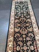 Fine Silk&Wool Tabriz Runner 2.6x12'