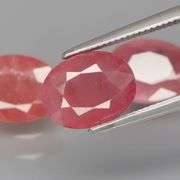 Wow! Look at this set of rose pink Rubies! They weigh 8.48 carats!