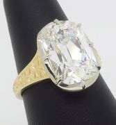 Certified Rare 5.51CT Antique Cushion Cut Diamond Ring
