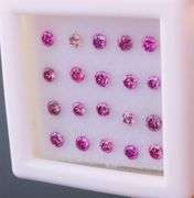 Collectors large sized 20 piece .75ct set of real Pink Diamonds!