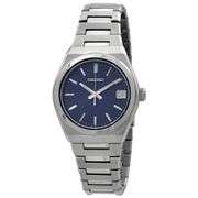 Seiko Essentials Women’s Quartz Watch – Blue Dial, Stainless Steel Bracelet, 34mm