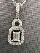 CERTIFIED BRAND NEW 14K WHITE CHAIN WITH DIAMOND PENDANT