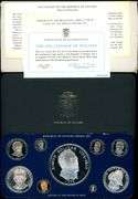 1976 Panama Franklin Mint 9-Piece Silver Proof Set with 20 Balboa