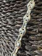 Italian 925 Sterling Silver 6mm Puffed Mariner Anchor Chain 22" Necklace