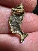 10K Yellow Gold Egyptian Nefertiti Pendant