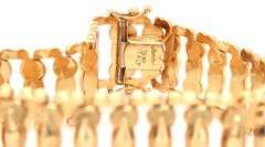 Wide, Italian Made 14K YG Bracelet