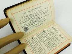 1913 Ave Maria French Leather Prayer Book