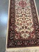Fine Silk&Wool Tabriz Runner 2.6x12'