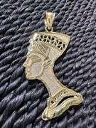 10k Yellow Gold Nefertiti Egyptian Queen Pendant