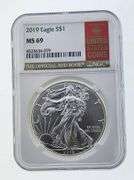 2019 American Silver Eagle, NGC MS69 "Red Book Label"