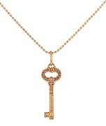 Tiffany & Co. 0.15ctw Diamond Vintage Oval Key Pendant Necklace in 18K