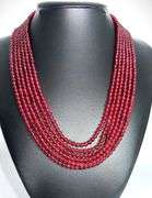 Beautiful Mined From The Earth 6 Strand 391 Cttw Natural Ruby  Necklace