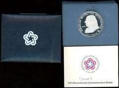 1974 Bicentennial Silver Medal in Box w/CoA