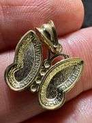 10k Yellow Gold Butterfly Pendant