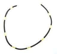 Useful 14K YG and Rubber Necklace