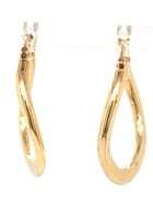 10kt Yellow gold flat hoop earrings