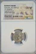 Nice Roman Silver Denarius of Emperor Caracalla, 198-217 AD. NGC Choice VF