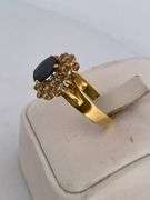 CERTIFIED 18K SAPPHIRE AND DIAMOND RING