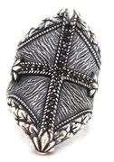 Scott Kay black sapphire cross saddle ring