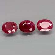 Deep color in this heavy 6.85ct Violet red Ruby set!!!