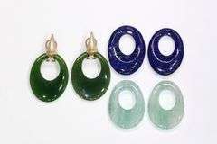 14K Earring and 3 Pairs of Gemstone Doorknockers