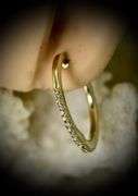 Easy-to-Wear 14K Diamond Hoop Earrings