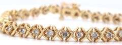 Sparkling 14K YG Diamond Bracelet