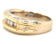 Man's 14K WG Band with 5 Diamonds